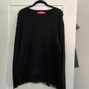 Lilly Pulitzer black sweater, size large, barely worn